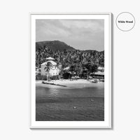 Martinique Black and White Fine Art Photo Print, Caribbean French Antilles Poster