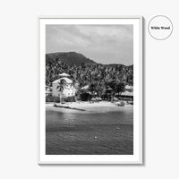 Martinique Black and White Fine Art Photo Print, Caribbean French Antilles Poster