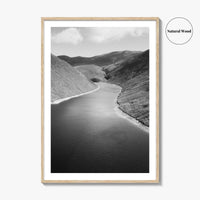 Northern Ireland Black and White Fine Art Photo Print, Mourne Mountains Silent Valley Poster