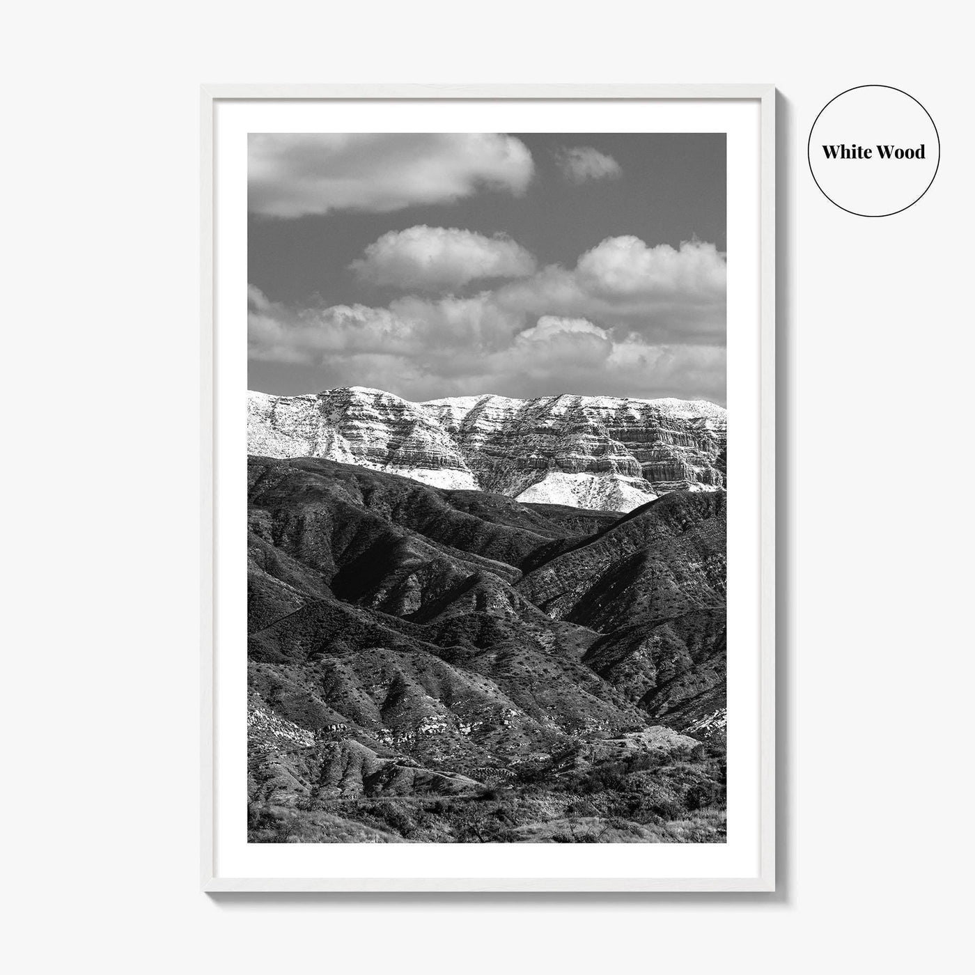 Ojai Black and White Fine Art Photo Print, Topa Topa Bluffs, California Poster