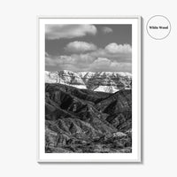 Ojai Black and White Fine Art Photo Print, Topa Topa Bluffs, California Poster