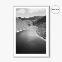 Northern Ireland Black and White Fine Art Photo Print, Mourne Mountains Silent Valley Poster