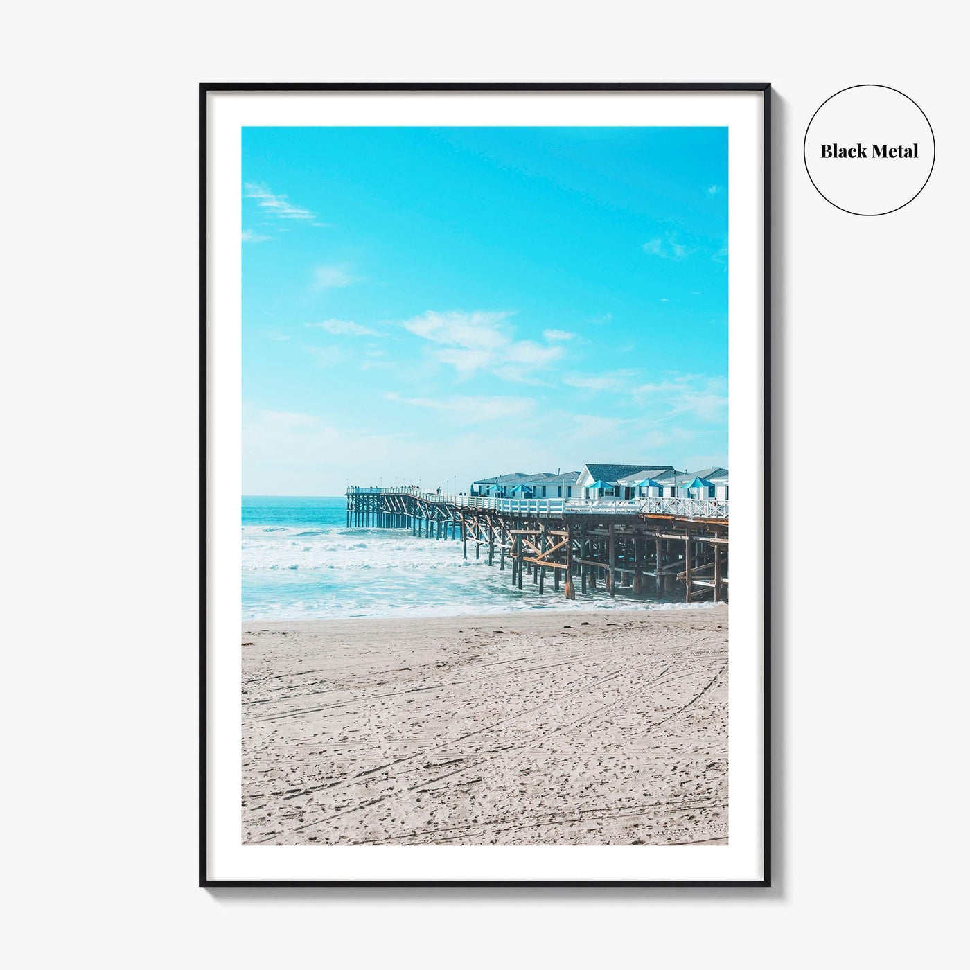 Pacific Beach Fine Art Photo Print, Crystal Pier, San Diego, California Wall Poster