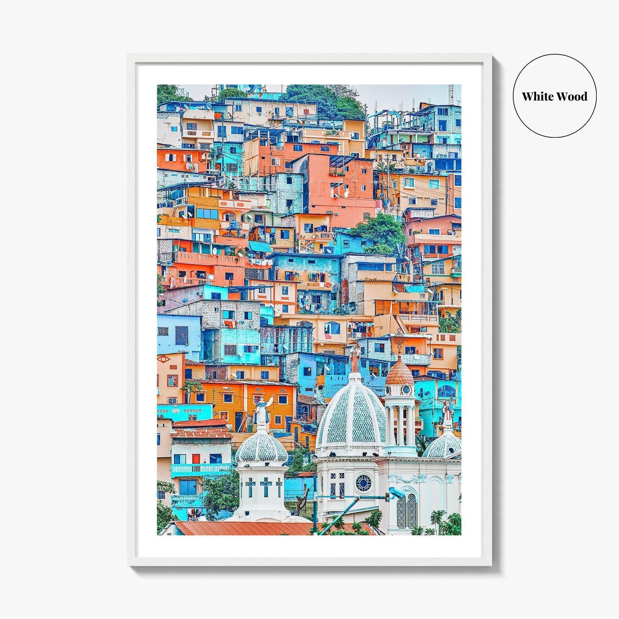 Guayaquil Fine Art Photo Print, Las Peñas, Santa Ana Hill, Ecuador Poster