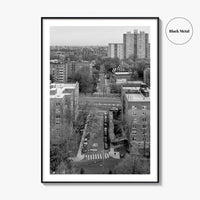 The Bronx Black and White Fine Art Photo Print, Spuyten Duyvil Aerial, NYC Poster