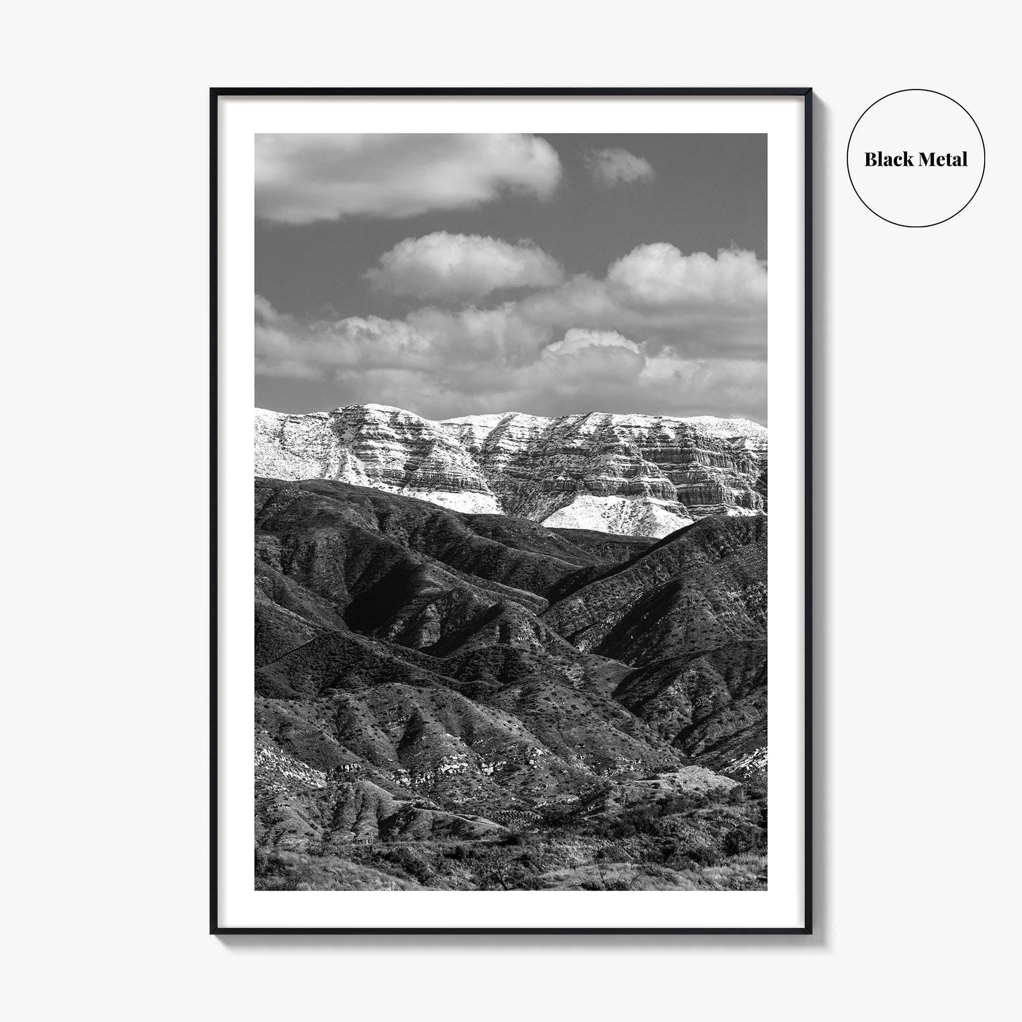 Ojai Black and White Fine Art Photo Print, Topa Topa Bluffs, California Poster