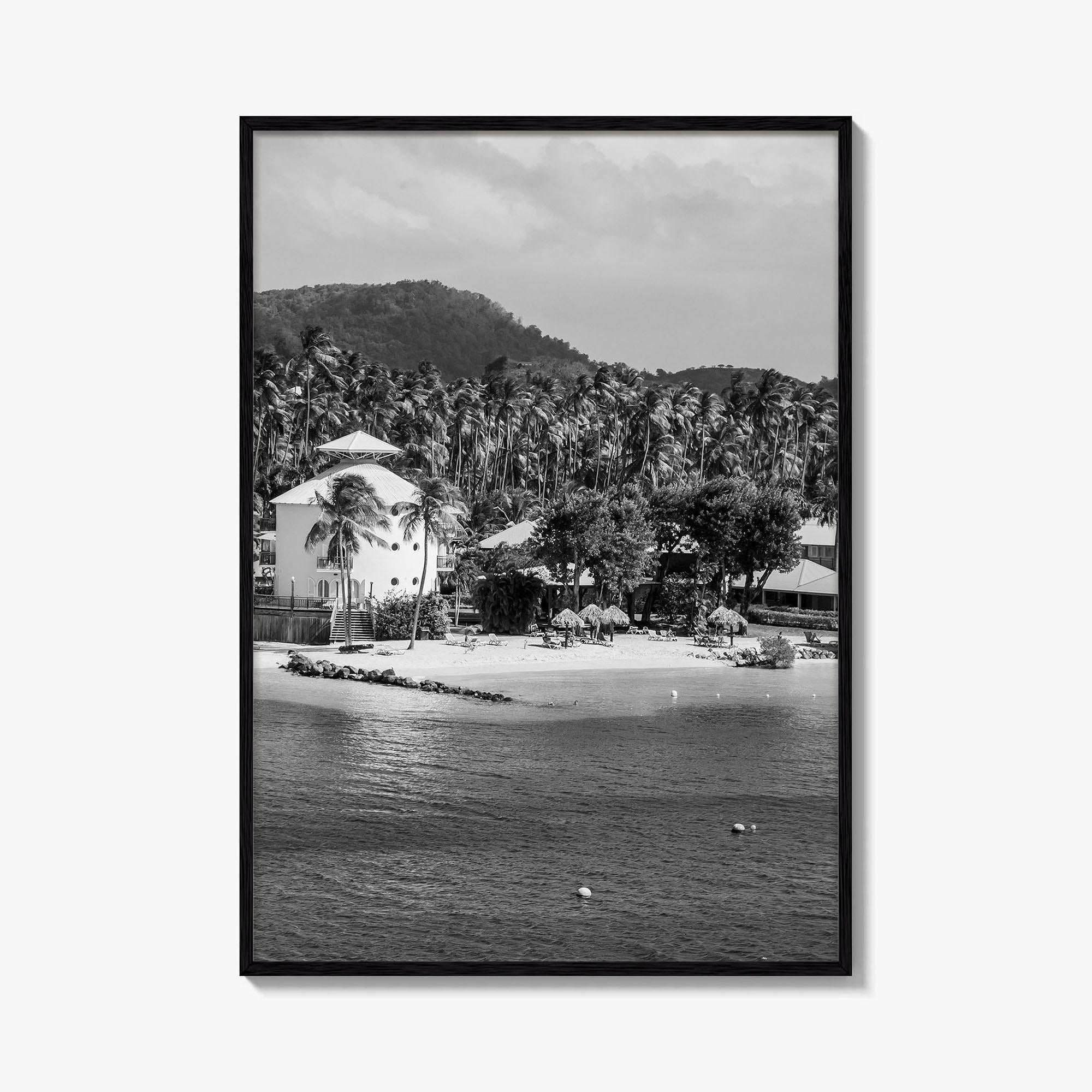 Martinique Black and White Fine Art Photo Print, Caribbean French Antilles Poster