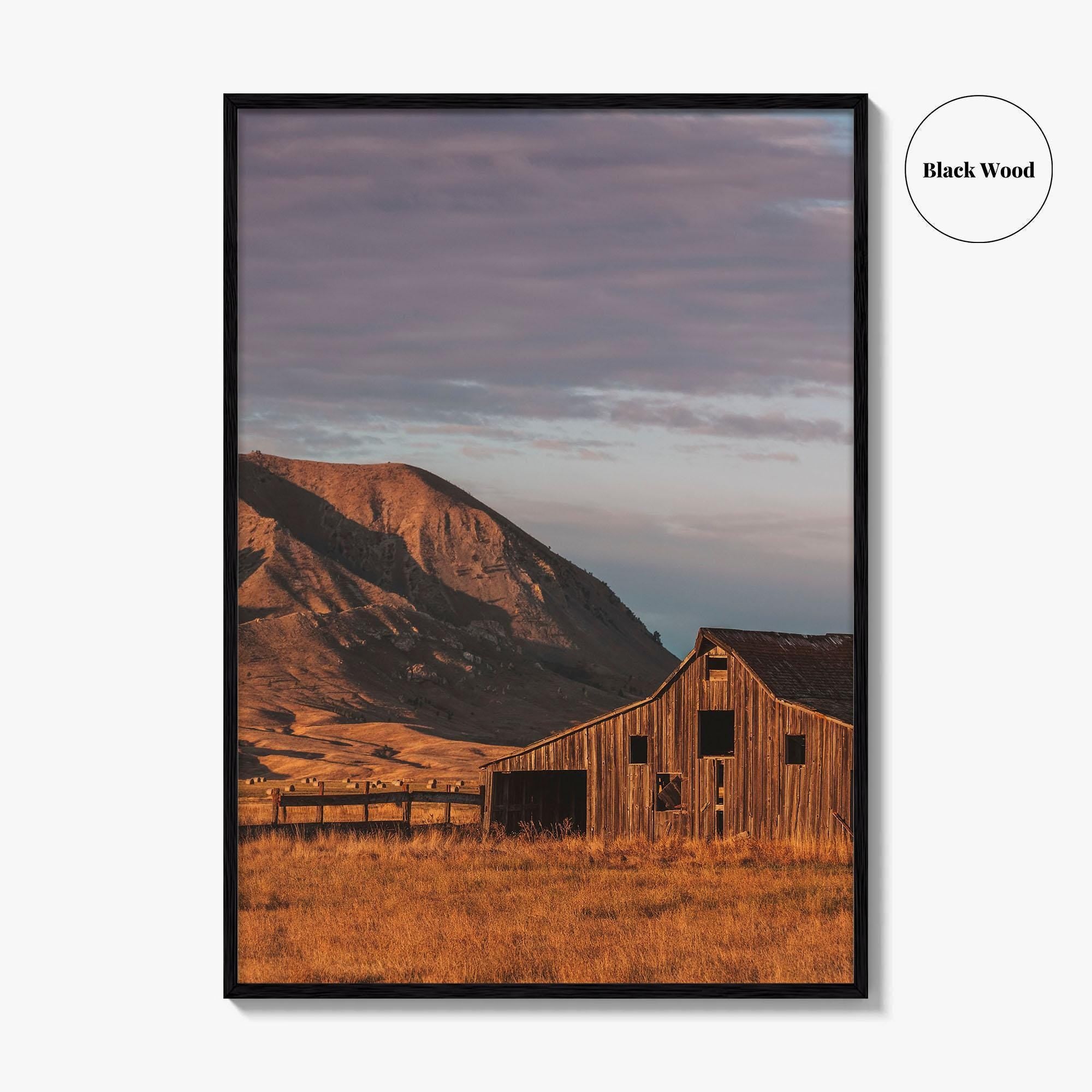 Bear Butte South Dakota Fine Art Photo Print, Sturgis, USA, Barn Poster