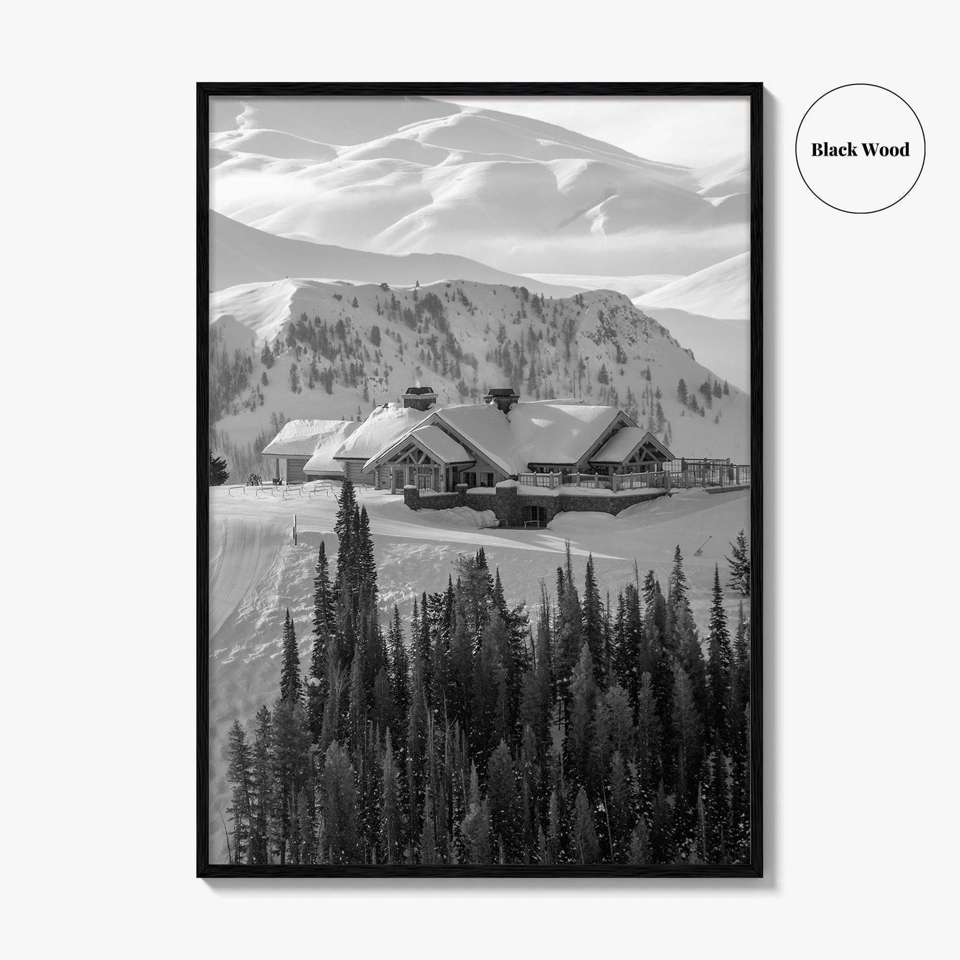Sun Valley Black and White Fine Art Photo Print, Idaho, Ketchum, USA Wall Decor