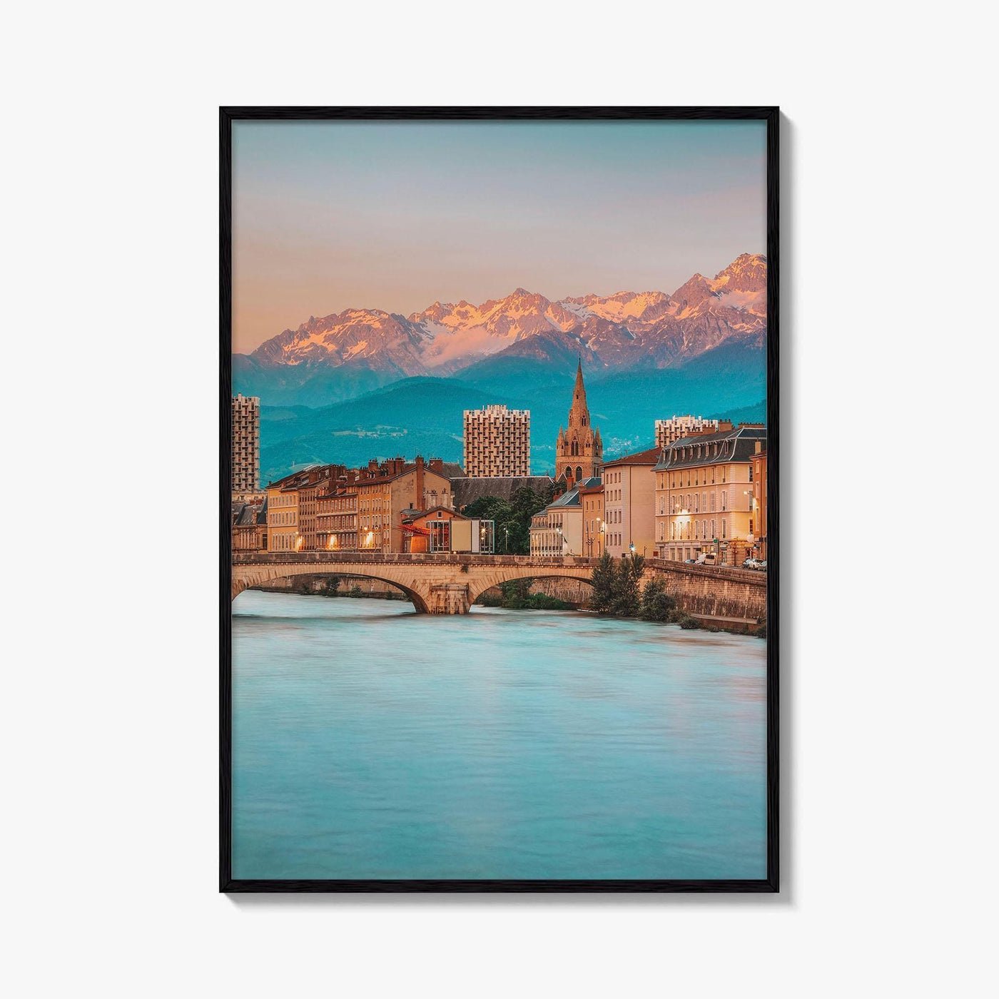 Grenoble Skyline Fine Art Photo Print, Wall Art Poster, Isère, French Alps