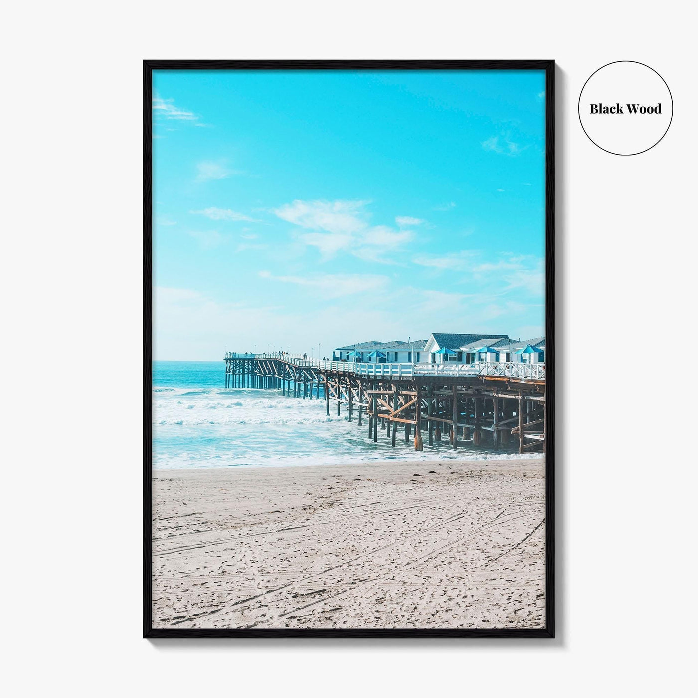 Pacific Beach Fine Art Photo Print, Crystal Pier, San Diego, California Wall Poster