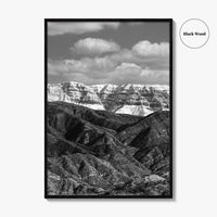 Ojai Black and White Fine Art Photo Print, Topa Topa Bluffs, California Poster