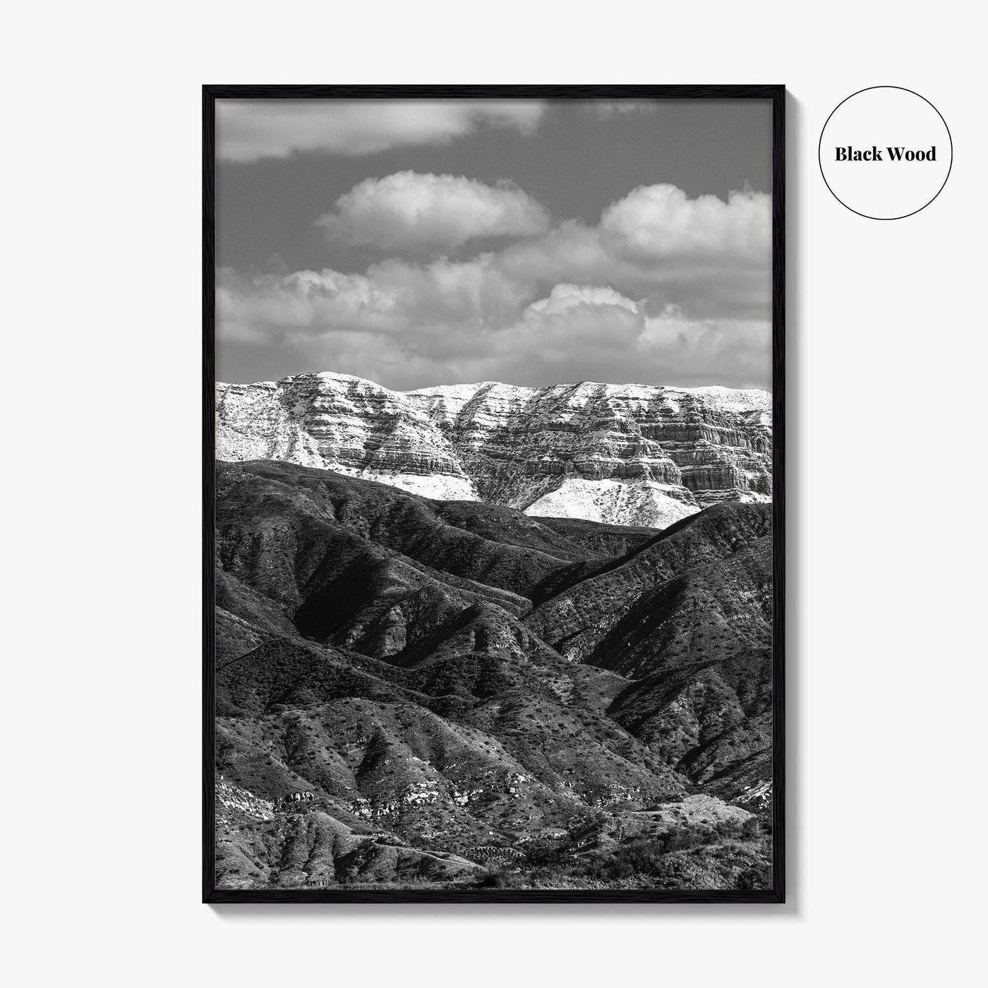 Ojai Black and White Fine Art Photo Print, Topa Topa Bluffs, California Poster