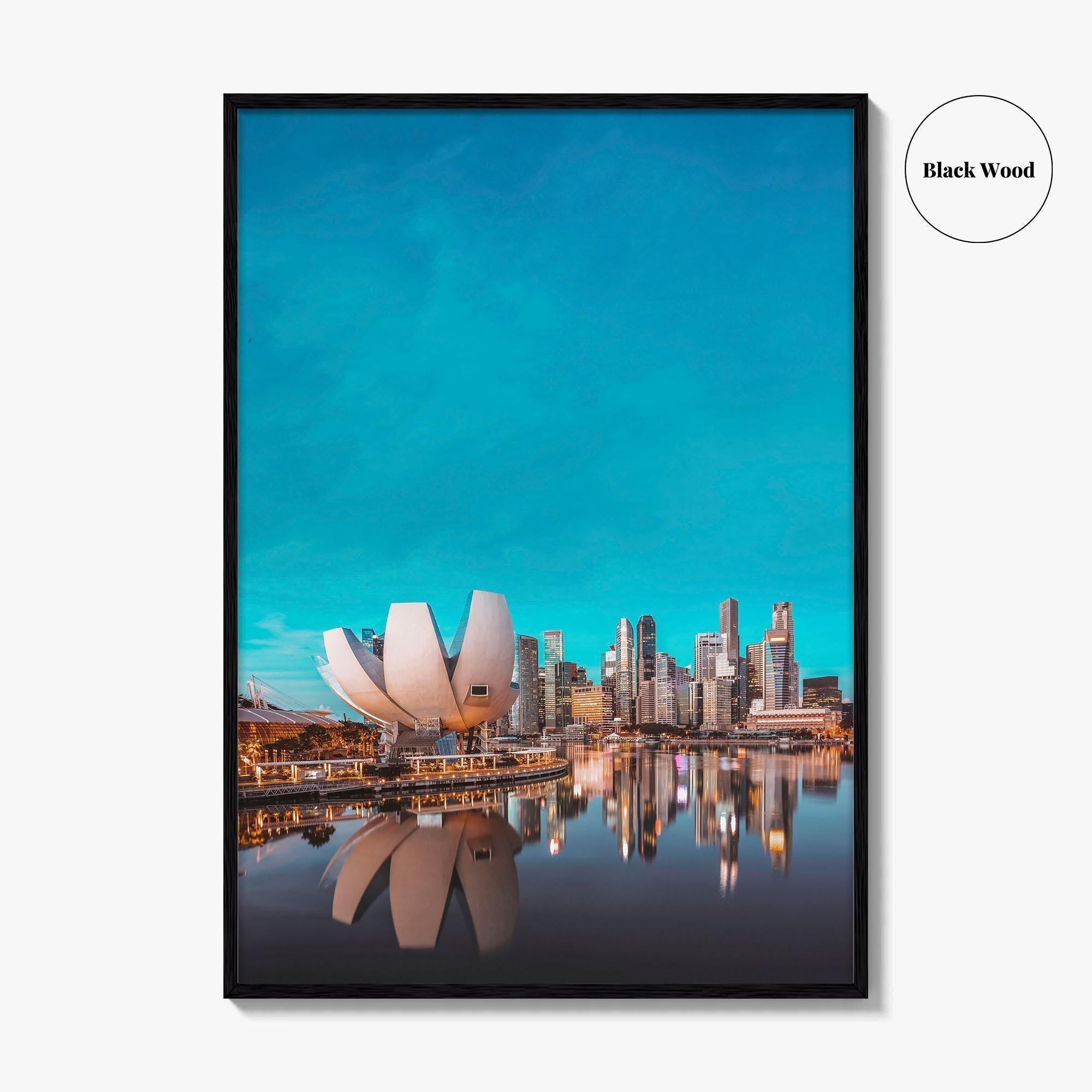 Singapore Skyline Fine Art Photo Print, Marina Bay, Photo Poster