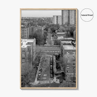 The Bronx Black and White Fine Art Photo Print, Spuyten Duyvil Aerial, NYC Poster