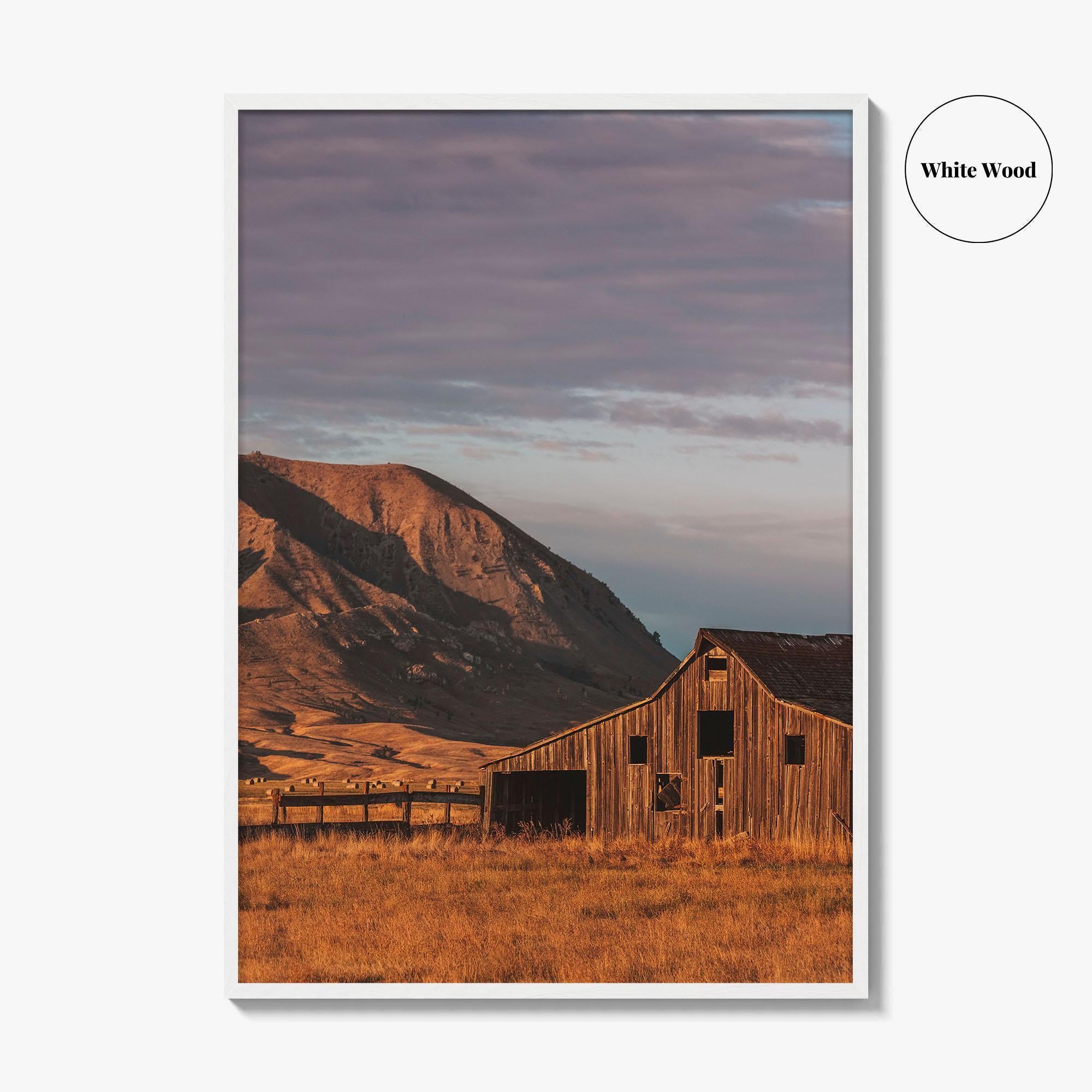 Bear Butte South Dakota Fine Art Photo Print, Sturgis, USA, Barn Poster