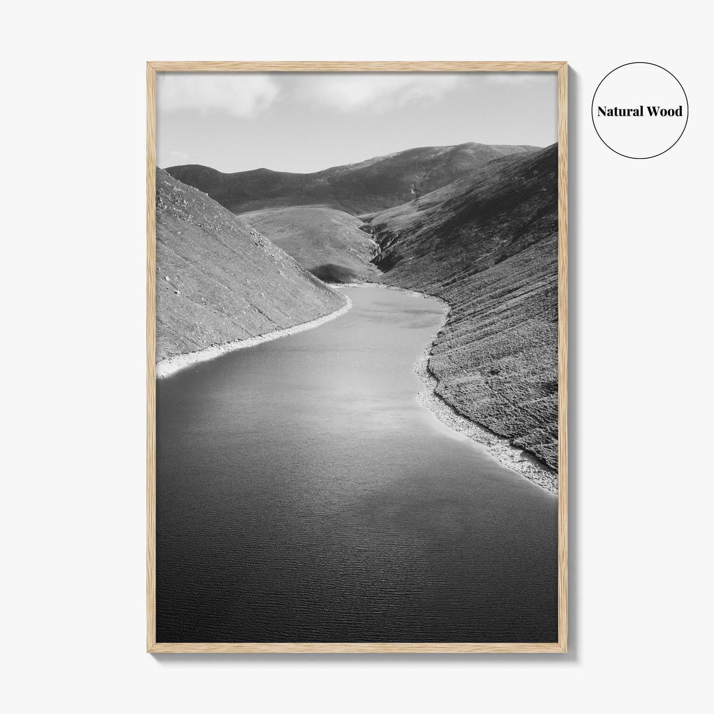 Northern Ireland Black and White Fine Art Photo Print, Mourne Mountains Silent Valley Poster