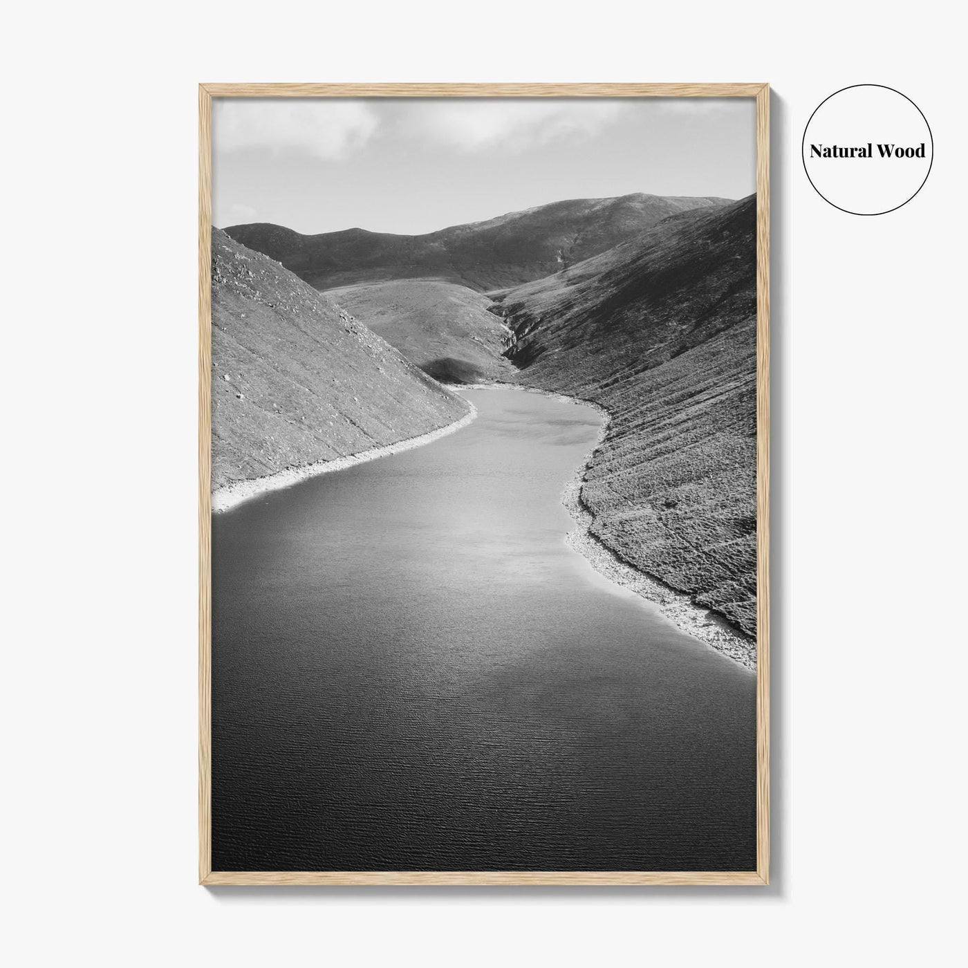 Northern Ireland Black and White Fine Art Photo Print, Mourne Mountains Silent Valley Poster