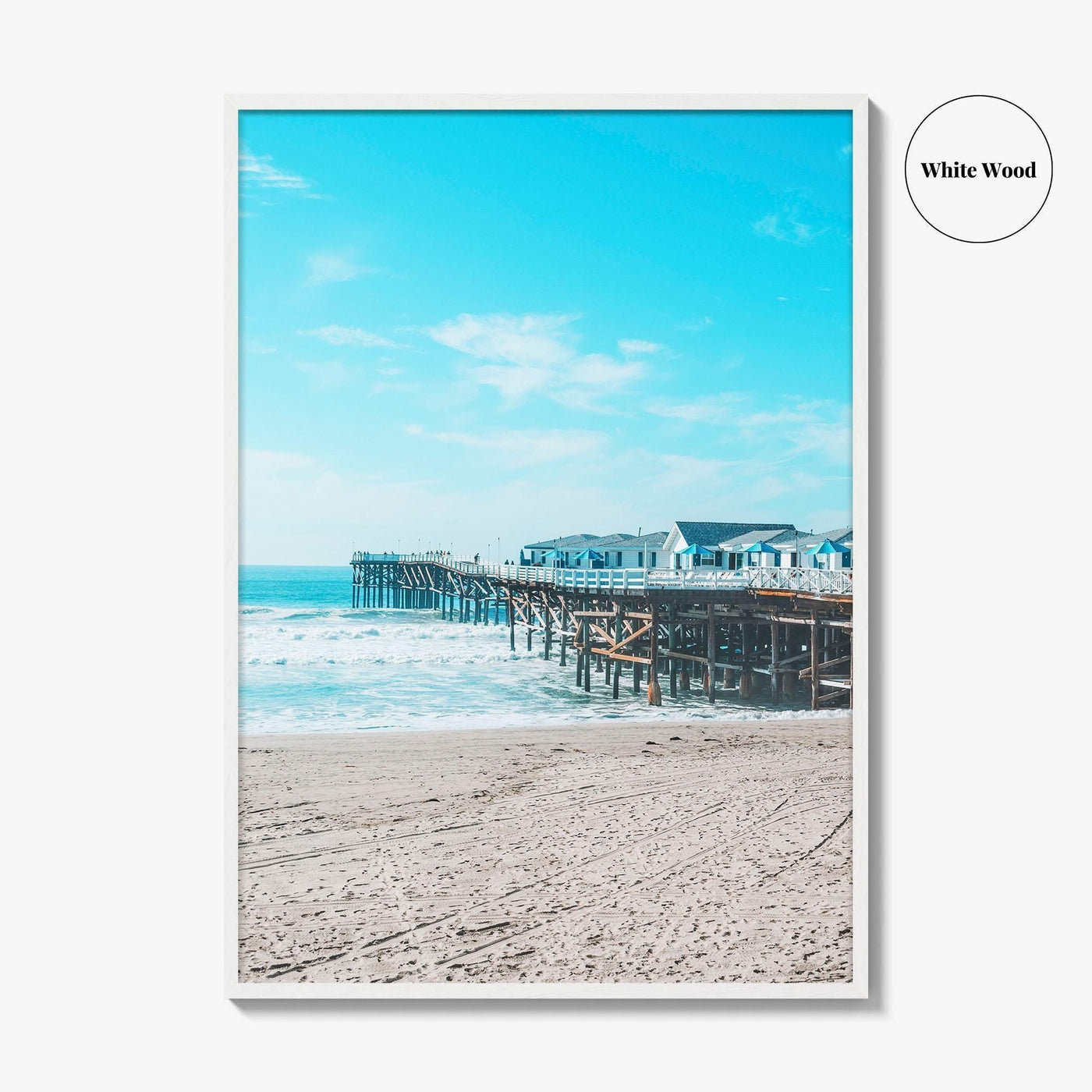 Pacific Beach Fine Art Photo Print, Crystal Pier, San Diego, California Wall Poster