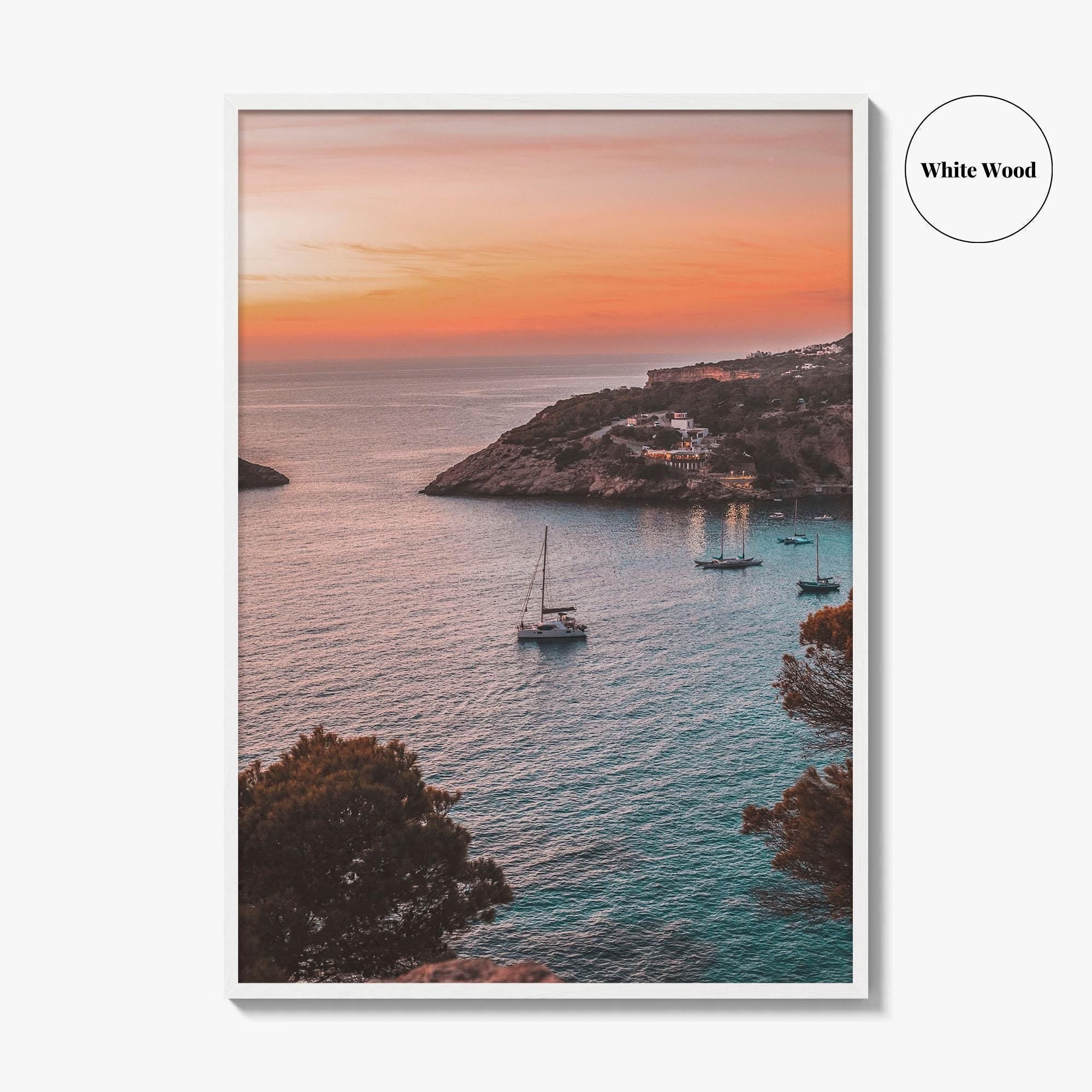 Ibiza Fine Art Photo Print, Balearic Islands Spain, Boat Sea Poster