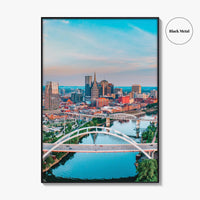 Nashville Skyline Fine Art Photo Print, Tennessee TN Aerial Wall Decor Poster, USA