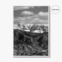 Ojai Black and White Fine Art Photo Print, Topa Topa Bluffs, California Poster