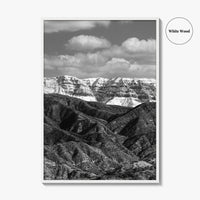 Ojai Black and White Fine Art Photo Print, Topa Topa Bluffs, California Poster