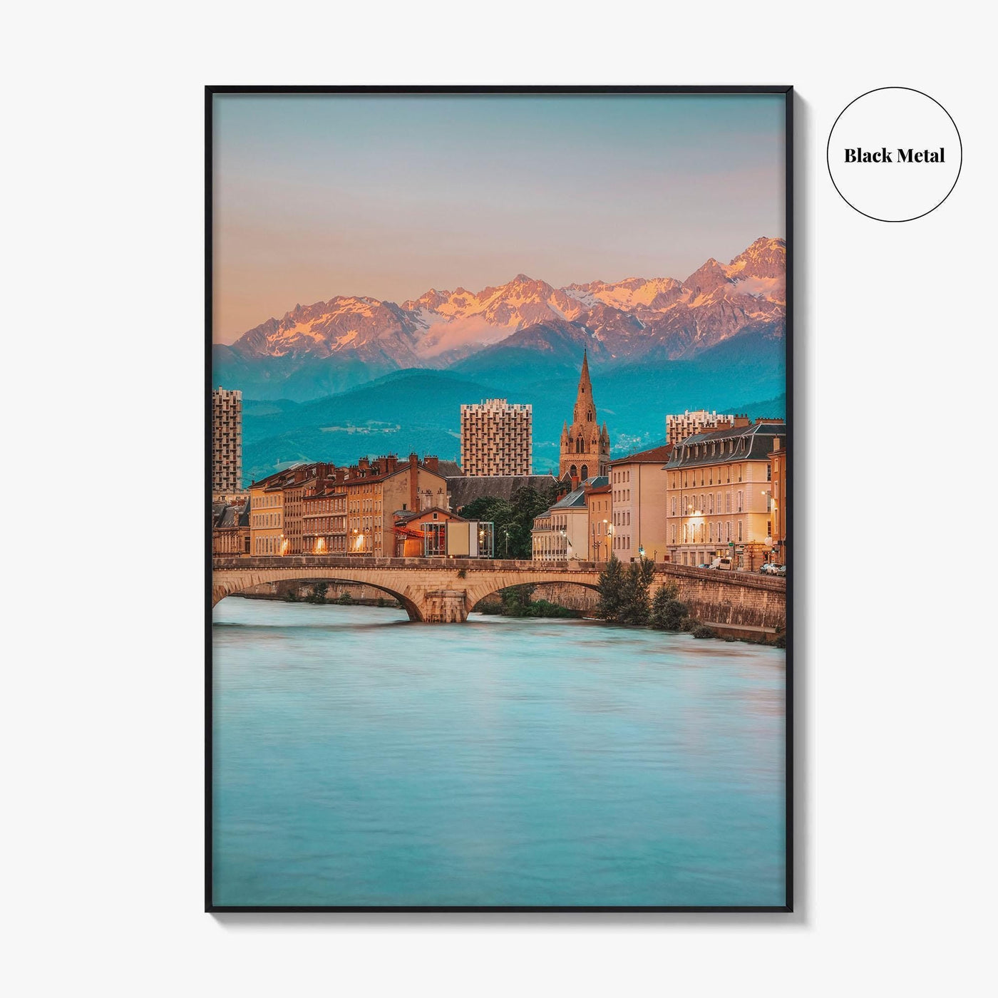 Grenoble Skyline Fine Art Photo Print, Wall Art Poster, Isère, French Alps