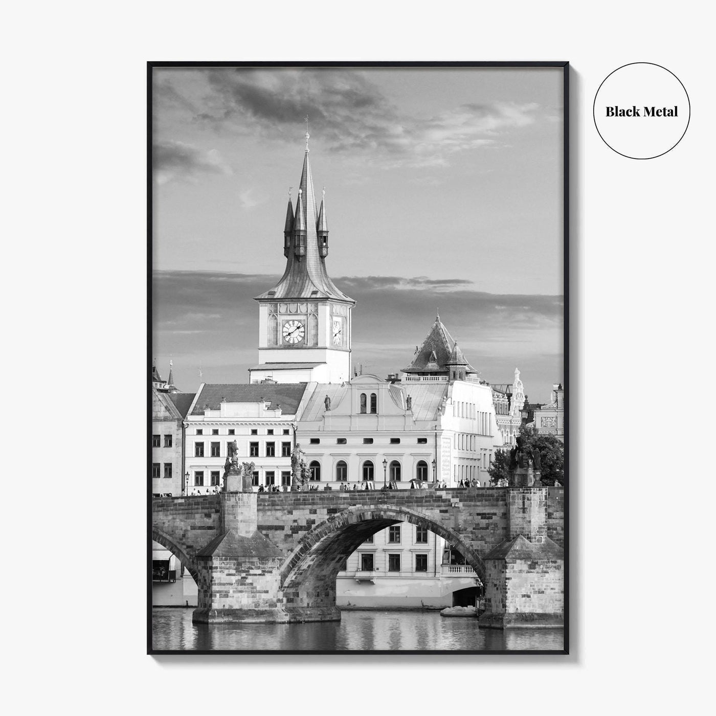 Prague Black and White Fine Art Photo Print, Charles Bridge, Czech Republic, Praha, Poster