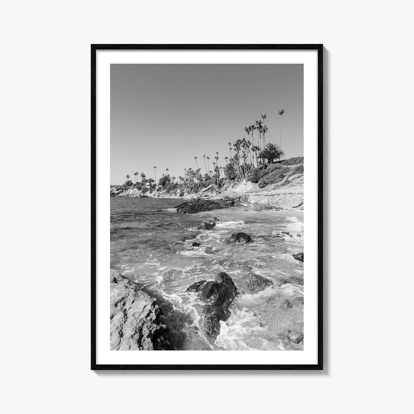 Laguna Beach Black and White Fine Art Photo Print, Orange County California Poster