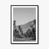 Palm Springs Skyline Black and White Fine Art Photo Print, Downtown California Poster