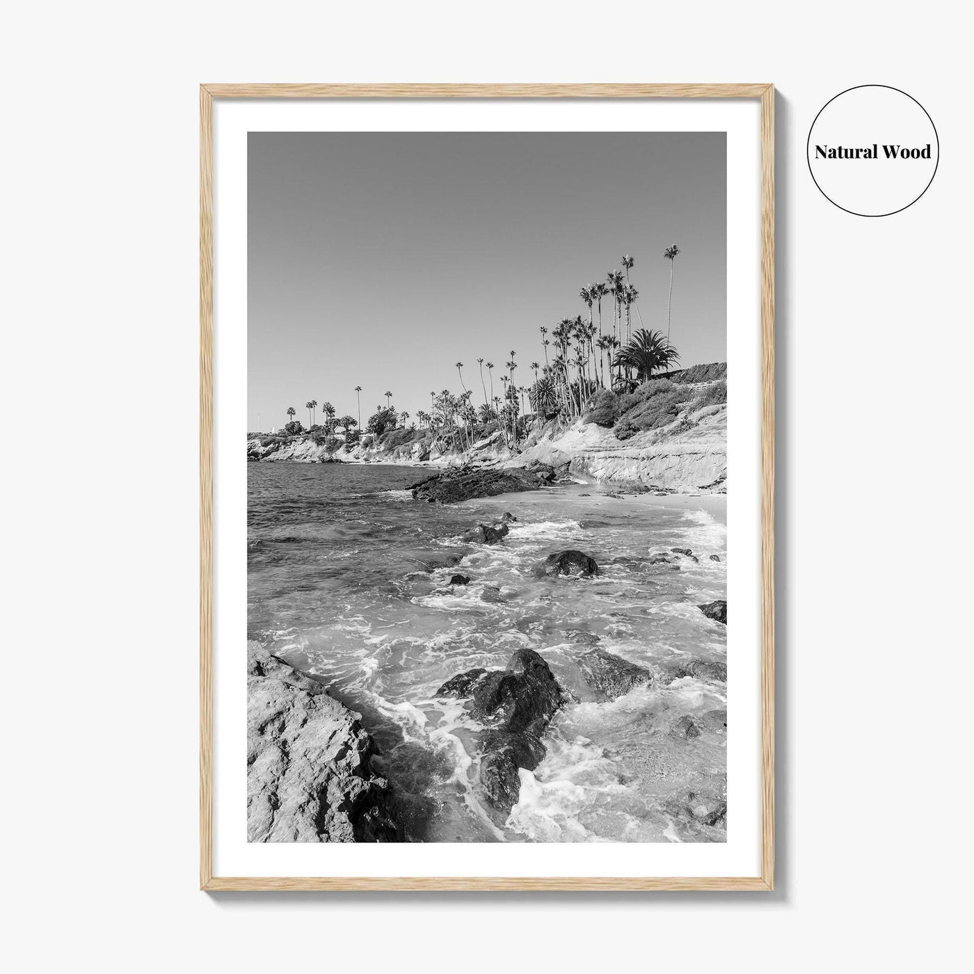 Laguna Beach Black and White Fine Art Photo Print, Orange County California Poster