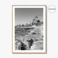 Laguna Beach Black and White Fine Art Photo Print, Orange County California Poster