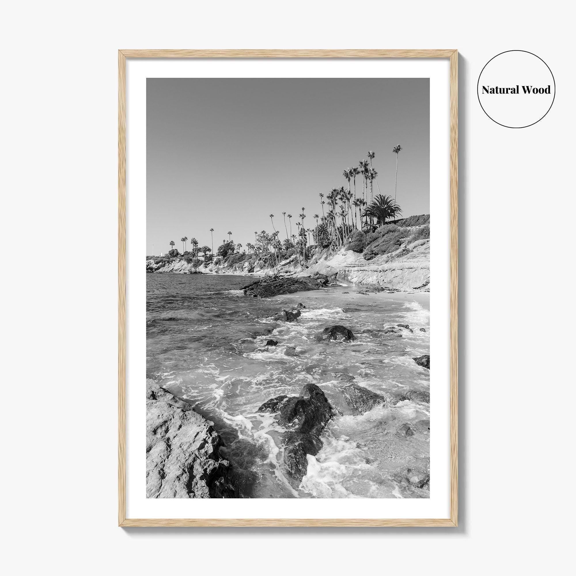 Laguna Beach Black and White Fine Art Photo Print, Orange County California Poster