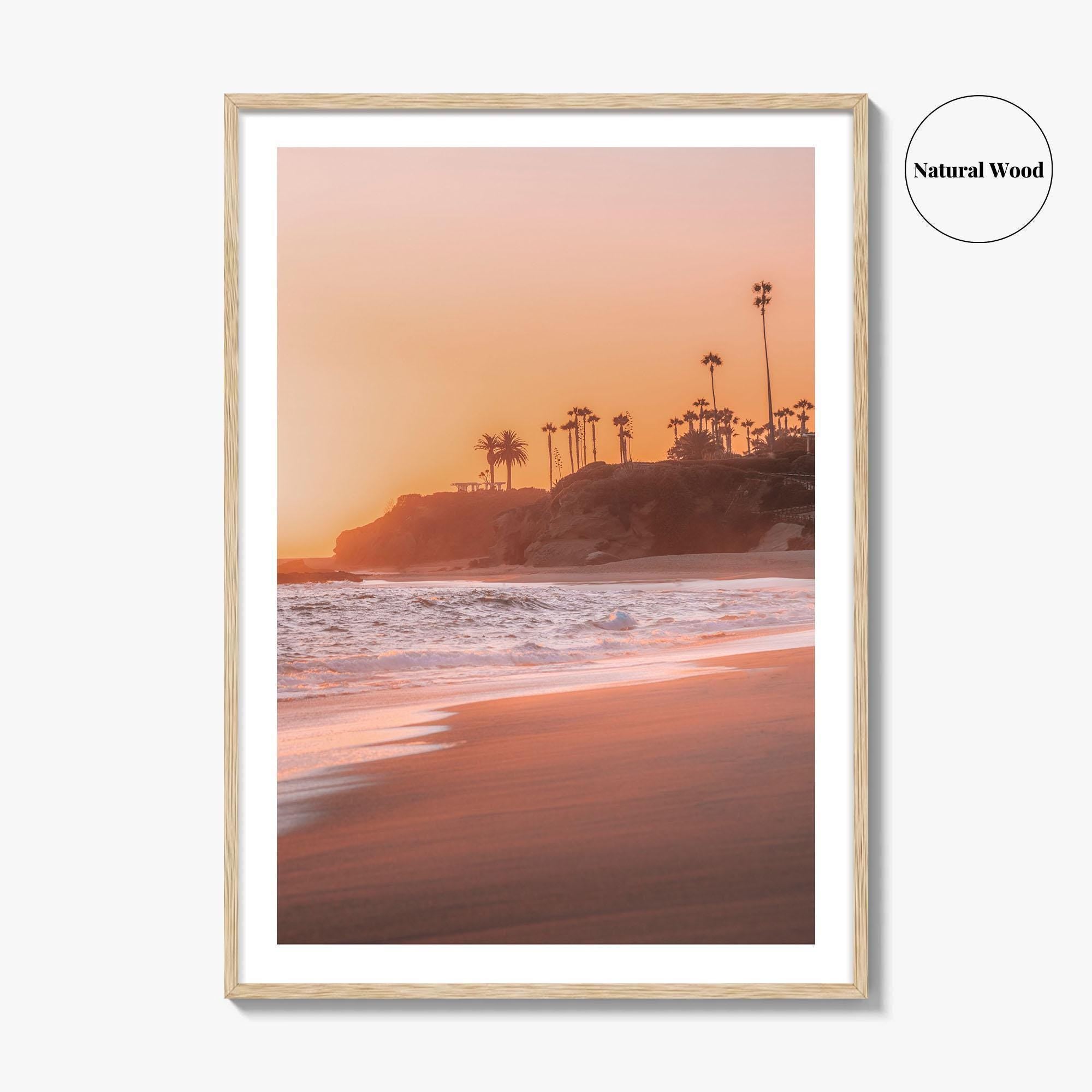 Laguna Beach Golden Fine Art Photo Print, Orange County California, Ocean Waves Wall Decor