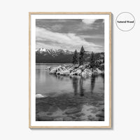 Lake Tahoe Black and White Fine Art Photo Print, California, Nevada Photo Poster