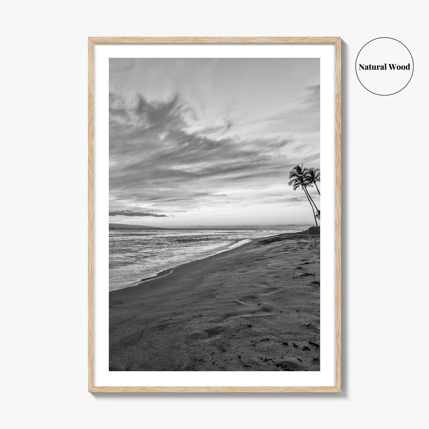 Maui Black and White Fine Art Photo Print, Kaanapali Lahaina Hawaii Poster