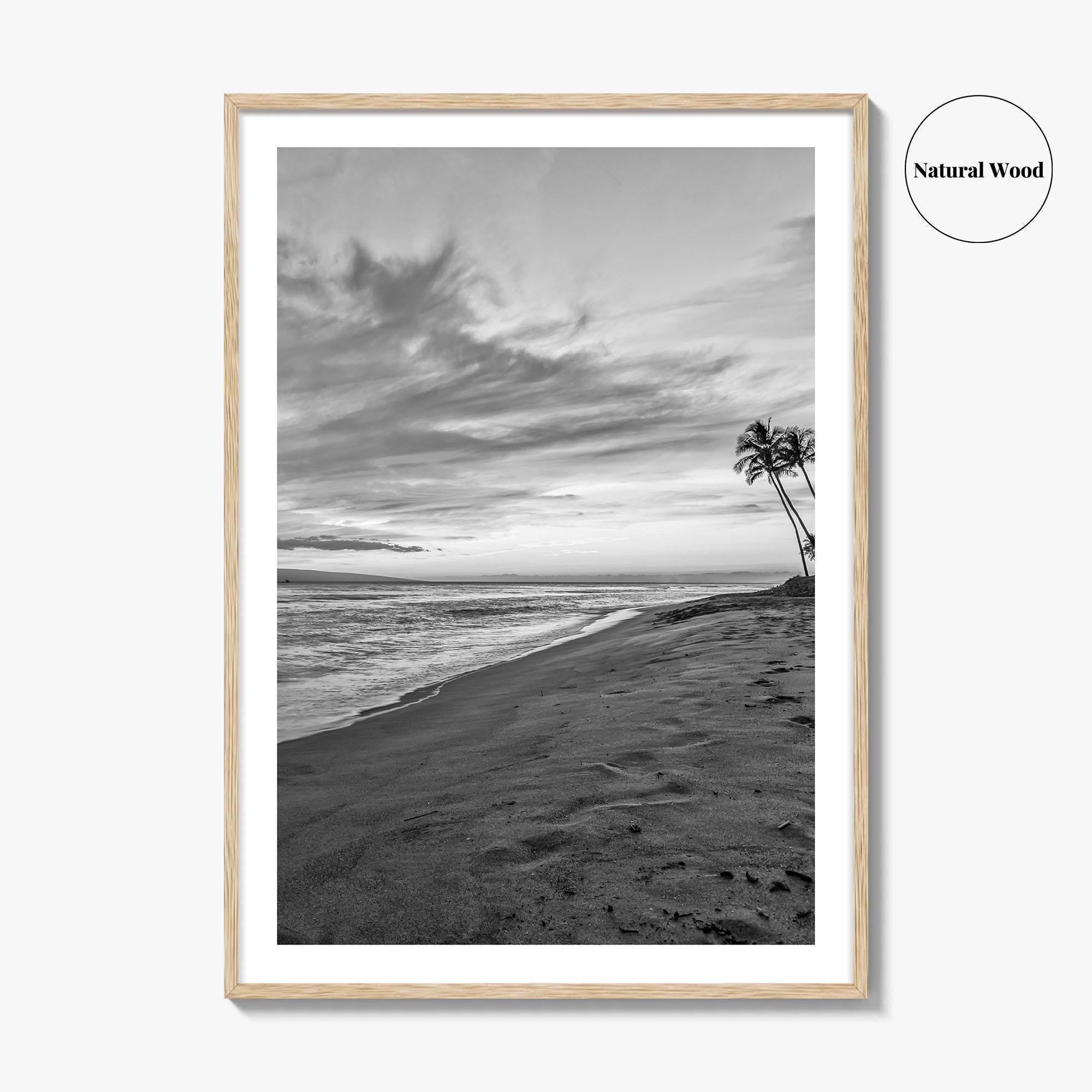 Maui Black and White Fine Art Photo Print, Kaanapali Lahaina Hawaii Poster