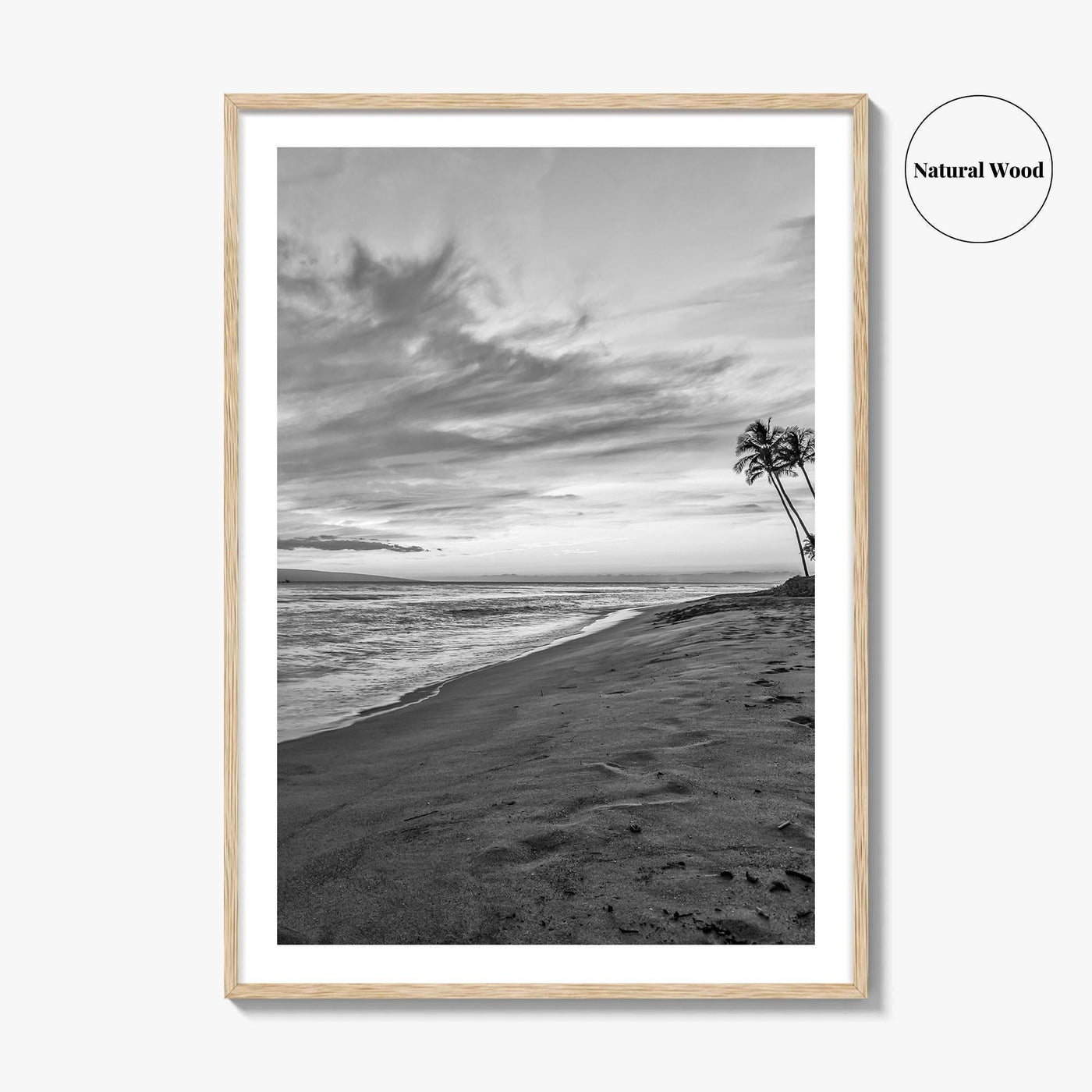Maui Black and White Fine Art Photo Print, Kaanapali Lahaina Hawaii Poster