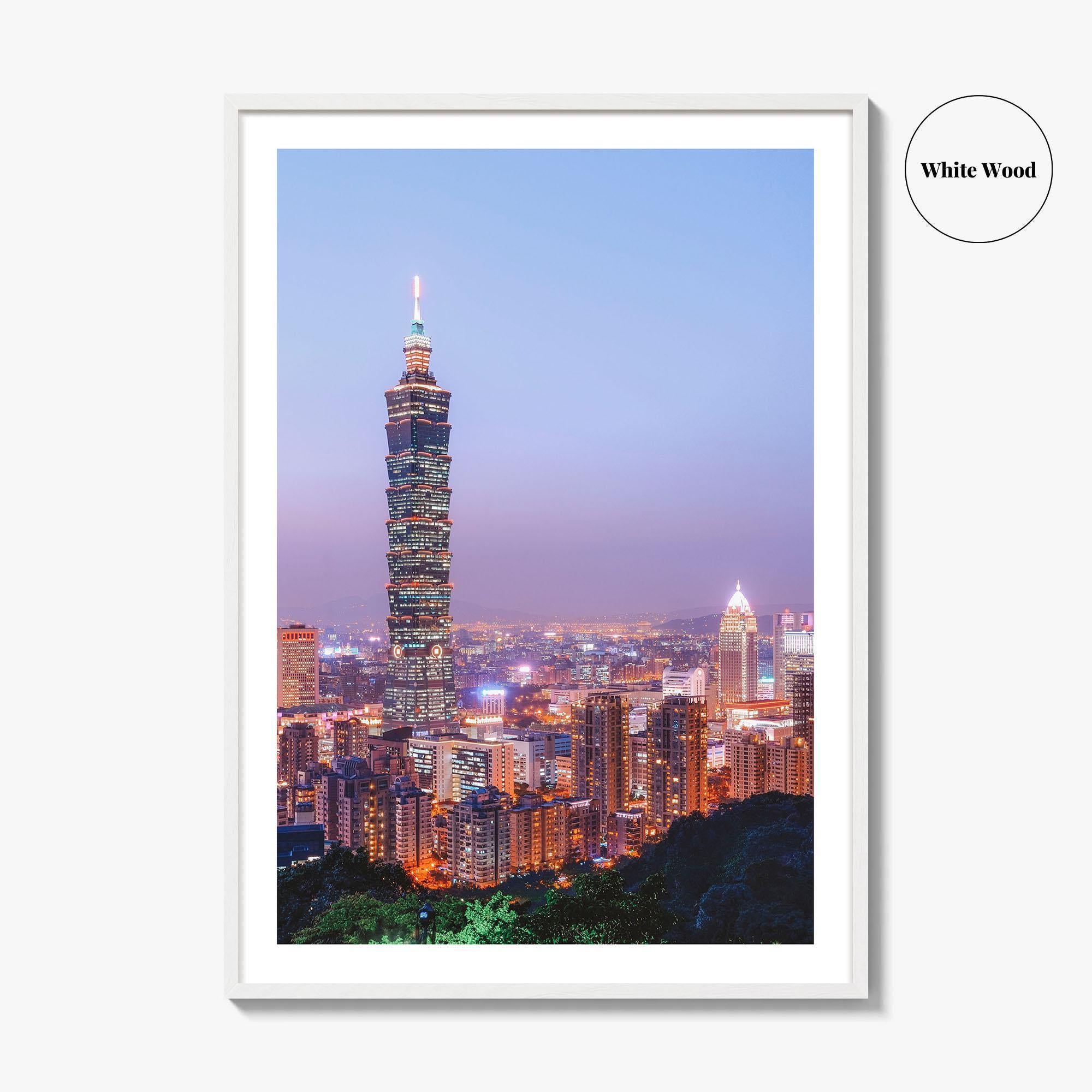 Taipei Skyline Fine Art Photo Print, City, Taiwan Wall Poster