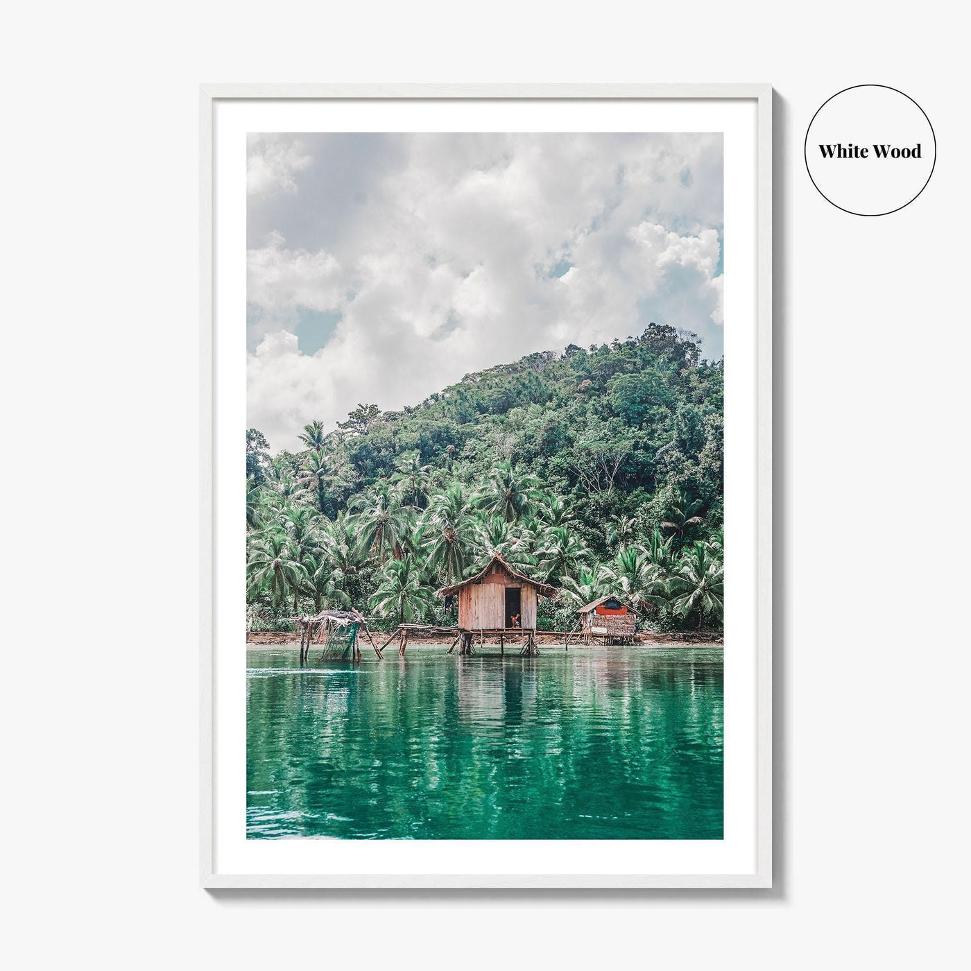 Siargao Island Philippines Fine Art Photo Print, Stilt Houses, Mangrove Lagoon Wall Poster