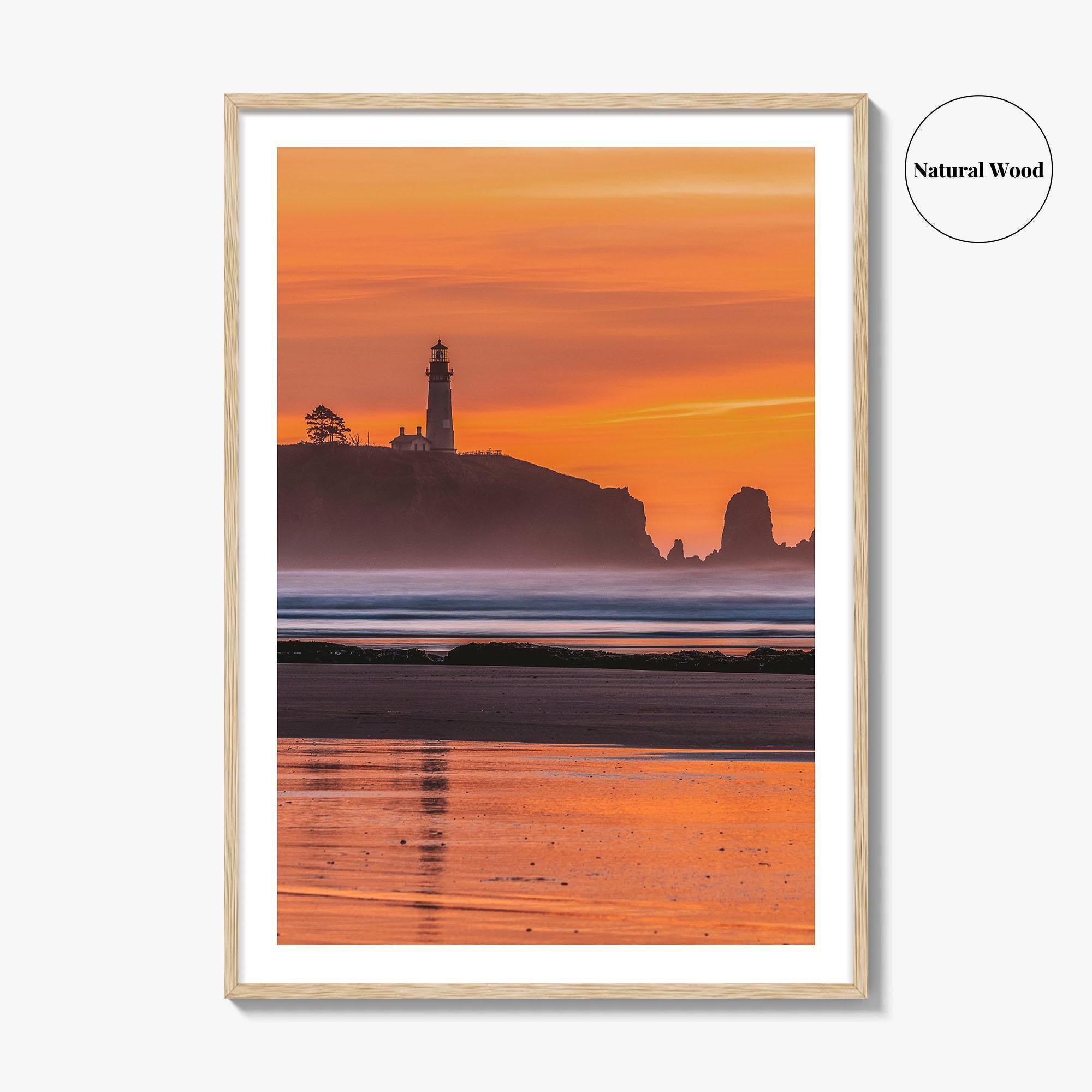 Newport Fine Art Photo Print, Yaquina Head Lighthouse, Oregon Coast, USA Wall Poster