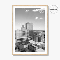 Winston-Salem Skyline Black and White Fine Art Photo Print, North Carolina Wall Decor, Poster