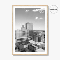 Winston-Salem Skyline Black and White Fine Art Photo Print, North Carolina Wall Decor, Poster
