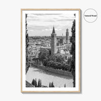 Verona Black and White Fine Art Photo Print, Historic Italy Poster, Veneto Poster