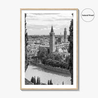 Verona Black and White Fine Art Photo Print, Historic Italy Poster, Veneto Poster