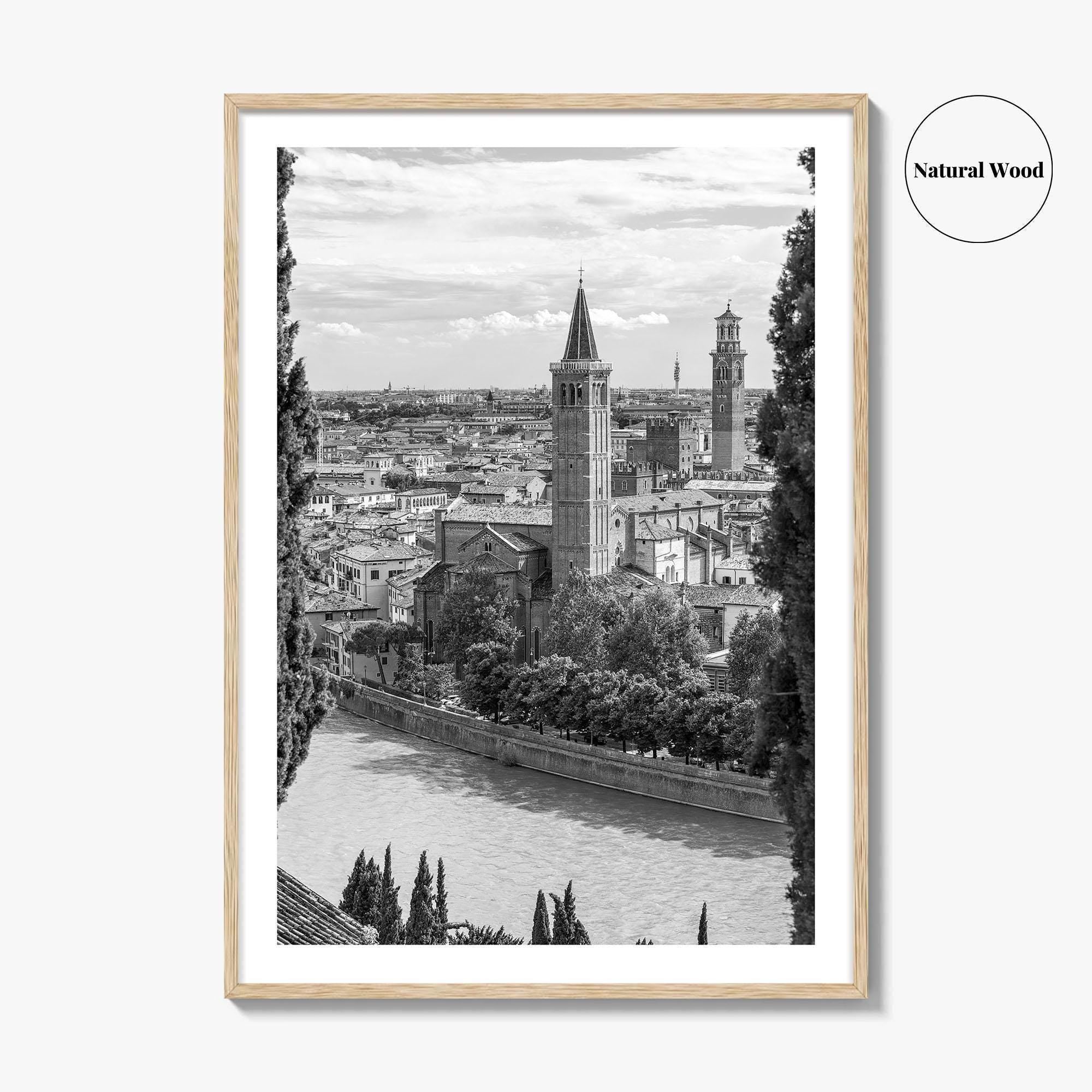 Verona Black and White Fine Art Photo Print, Historic Italy Poster, Veneto Poster