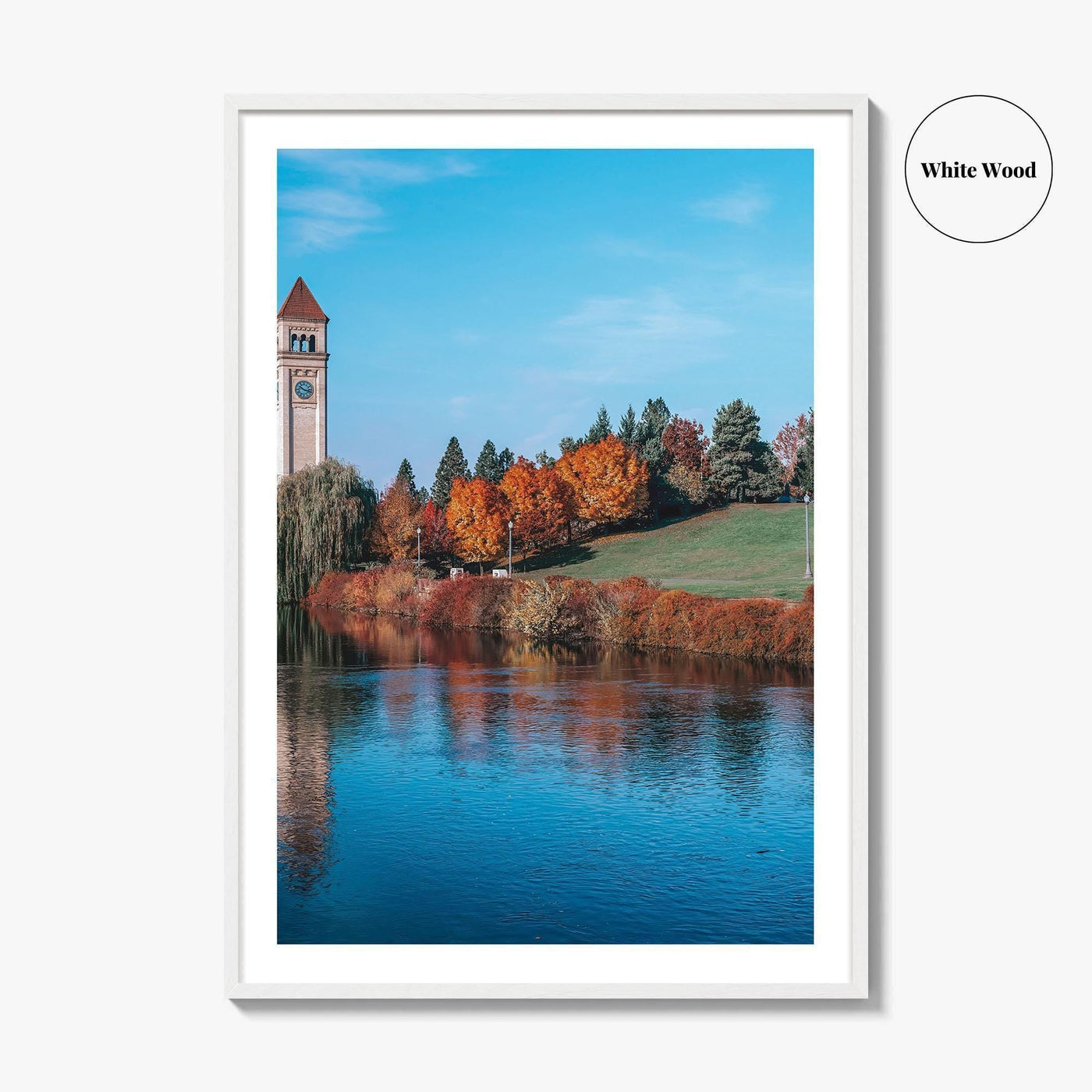 Spokane Fine Art Photo Print, Riverfront Park Clock Tower Spokane River Poster