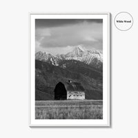 Pablo Montana Black and White Fine Art Photo Print, Mission Valley Barn USA Poster