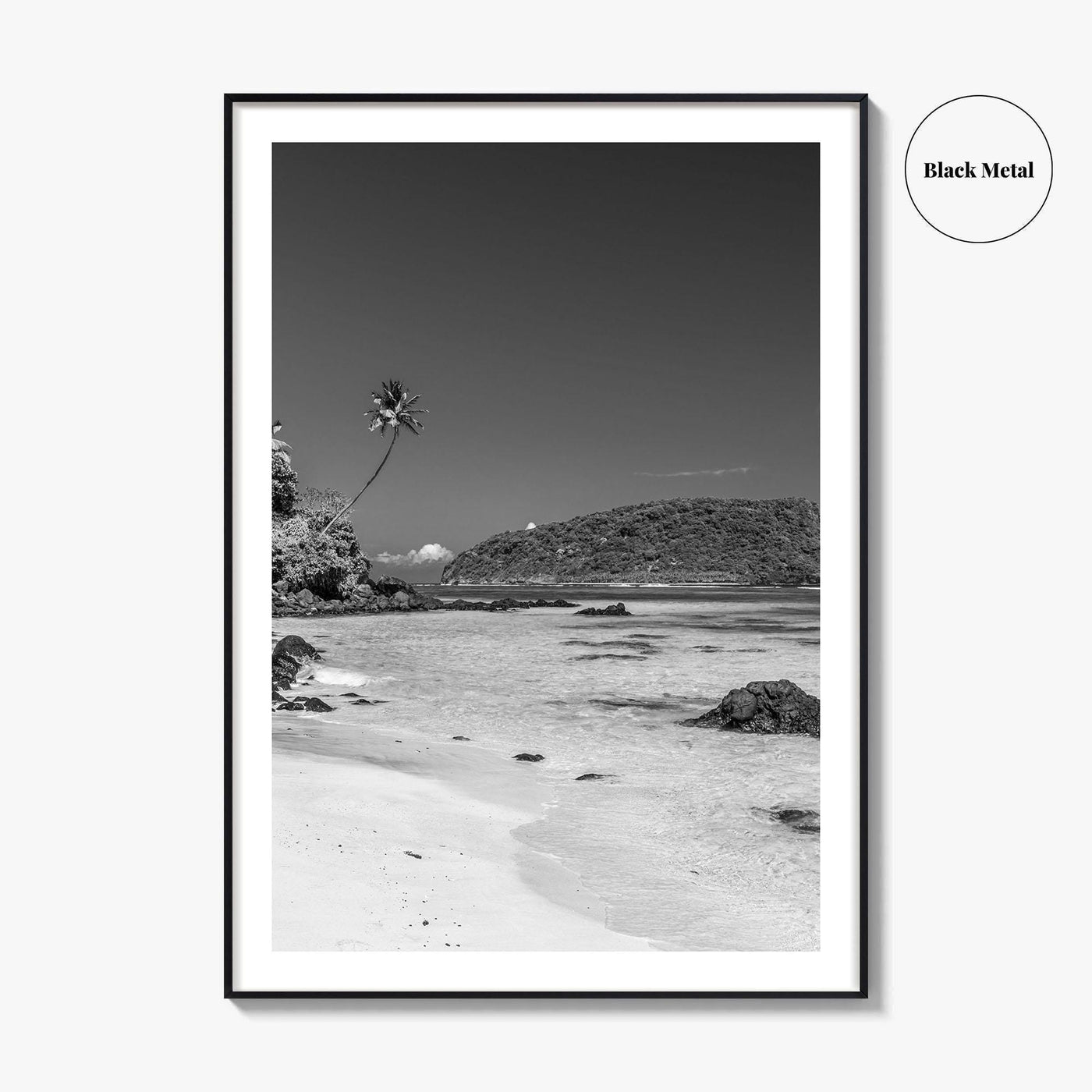 Lalomanu Beach Black and White Fine Art Photo Print, Samoa, Upolu, Wall Poster